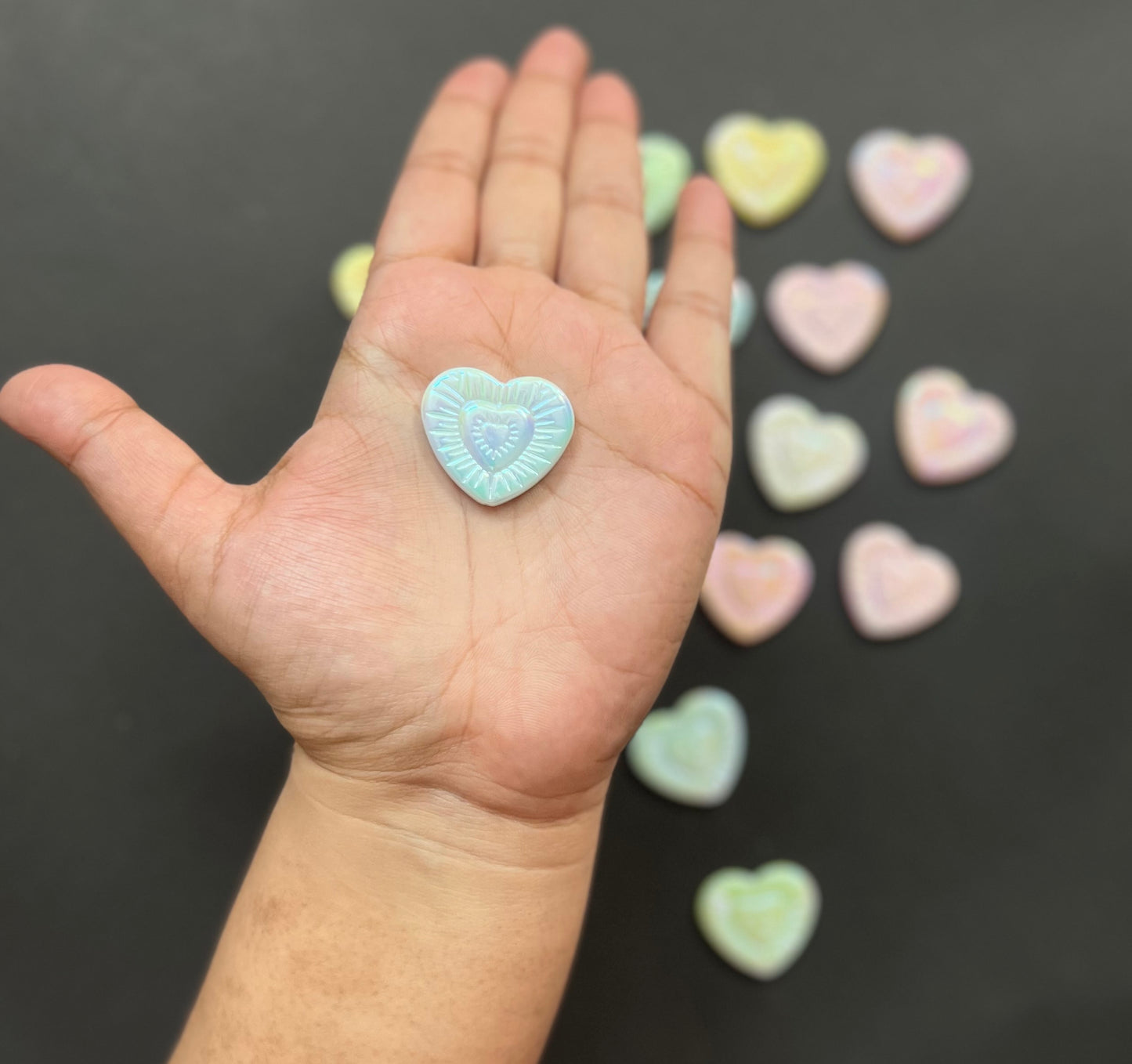 Heart Shape Wax Seal Acrylic Beads