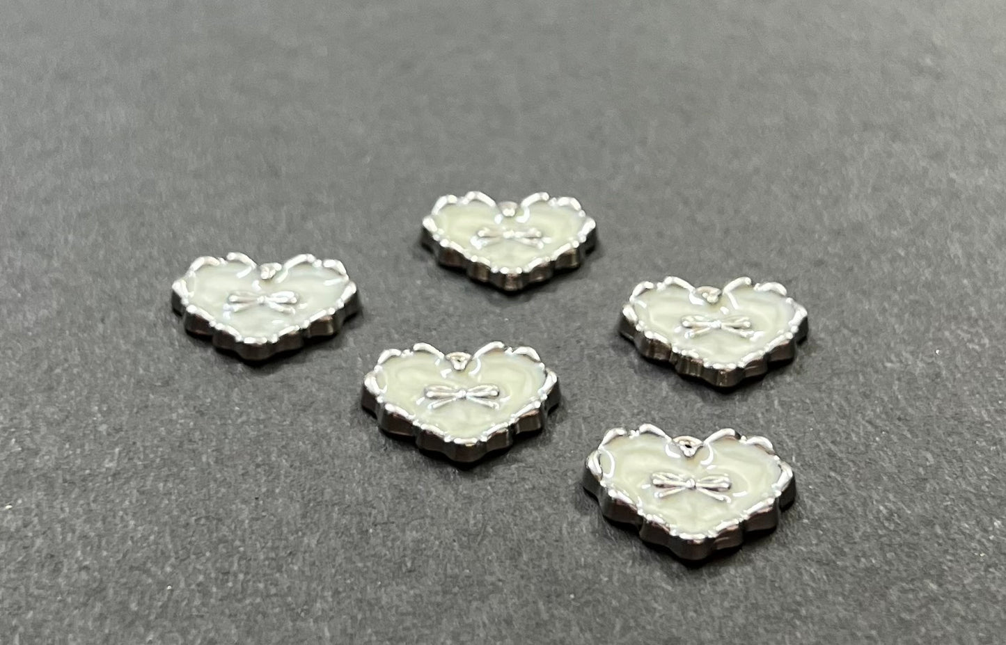 Heart Shape Charms Pendant with Bow Detail