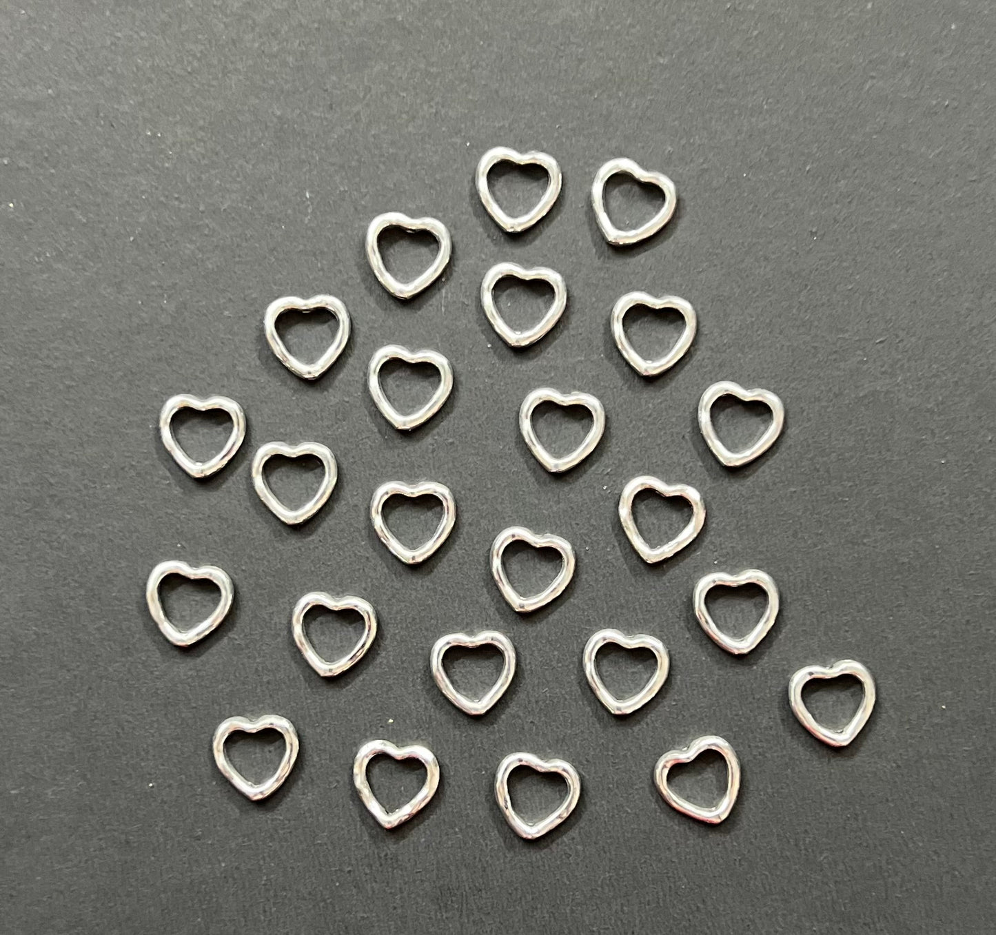 Hollow Heart Charms Beads