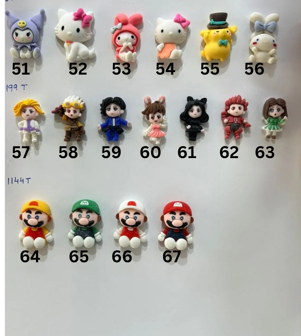 Kawaii 3D Cartoon Charms With Screw