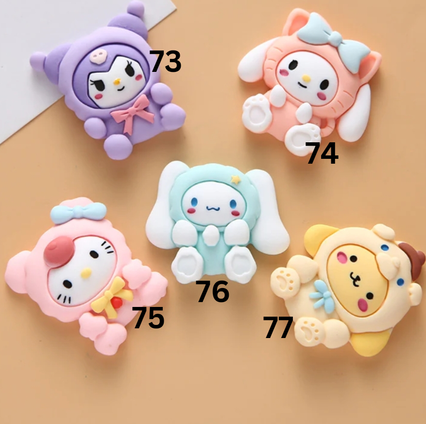 Kawaii 3D Cartoon Charms With Screw