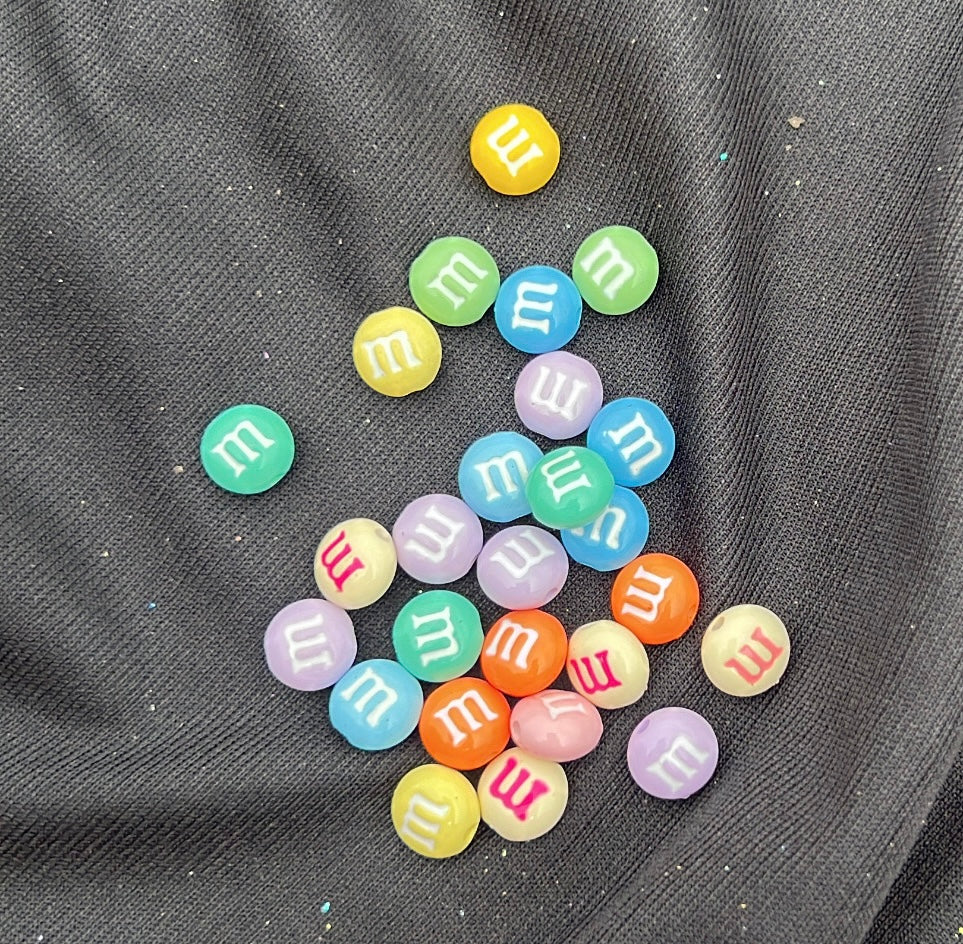 MnM Gems Colorful Candy Acrylic Beads