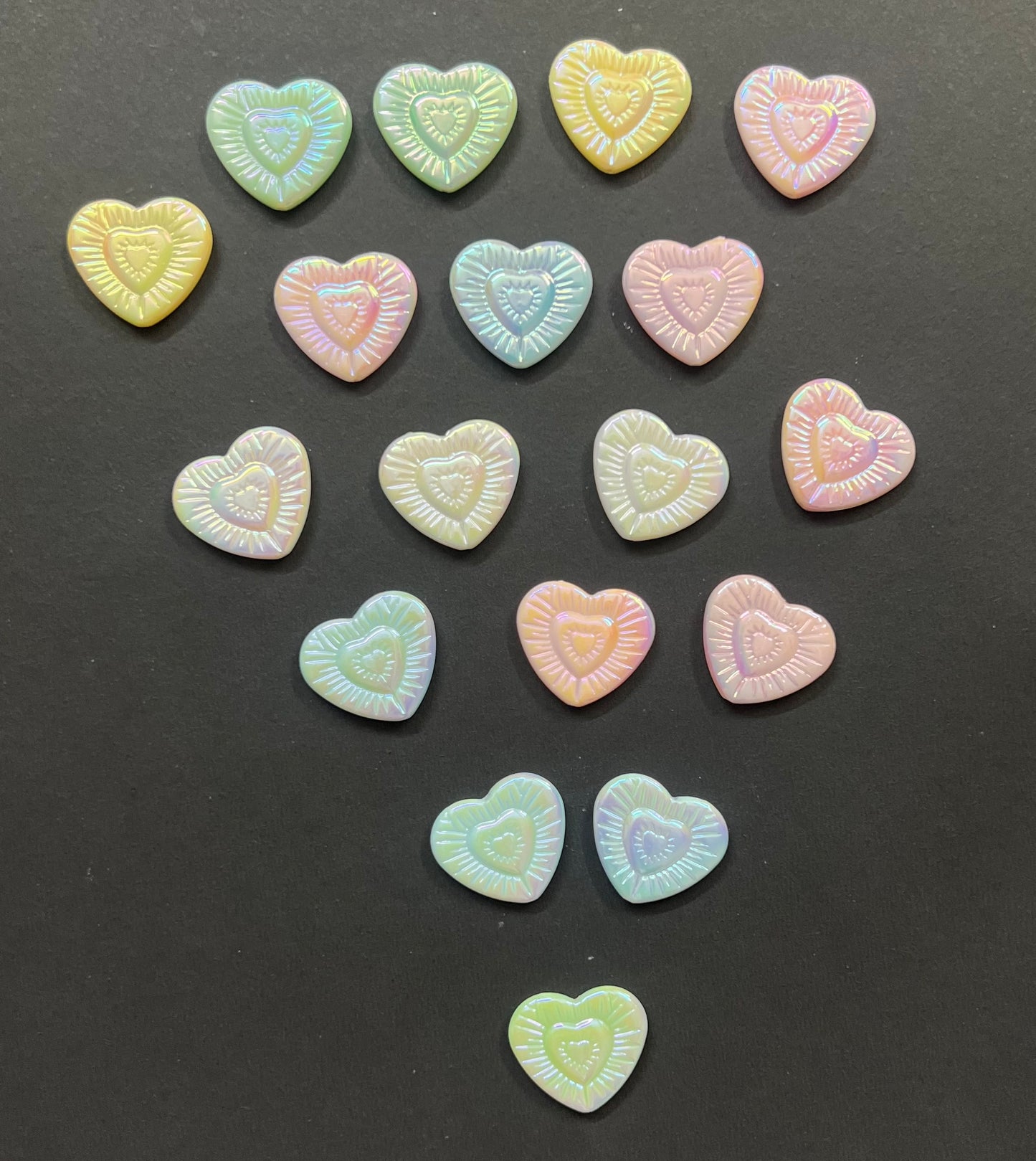 Heart Shape Wax Seal Acrylic Beads