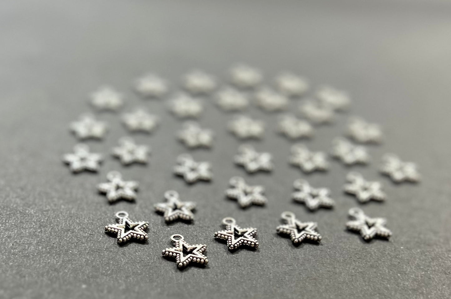 Oxidised Christmas Star Charms