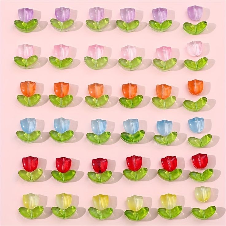 Glass Tulip Beads - Pattern (1)