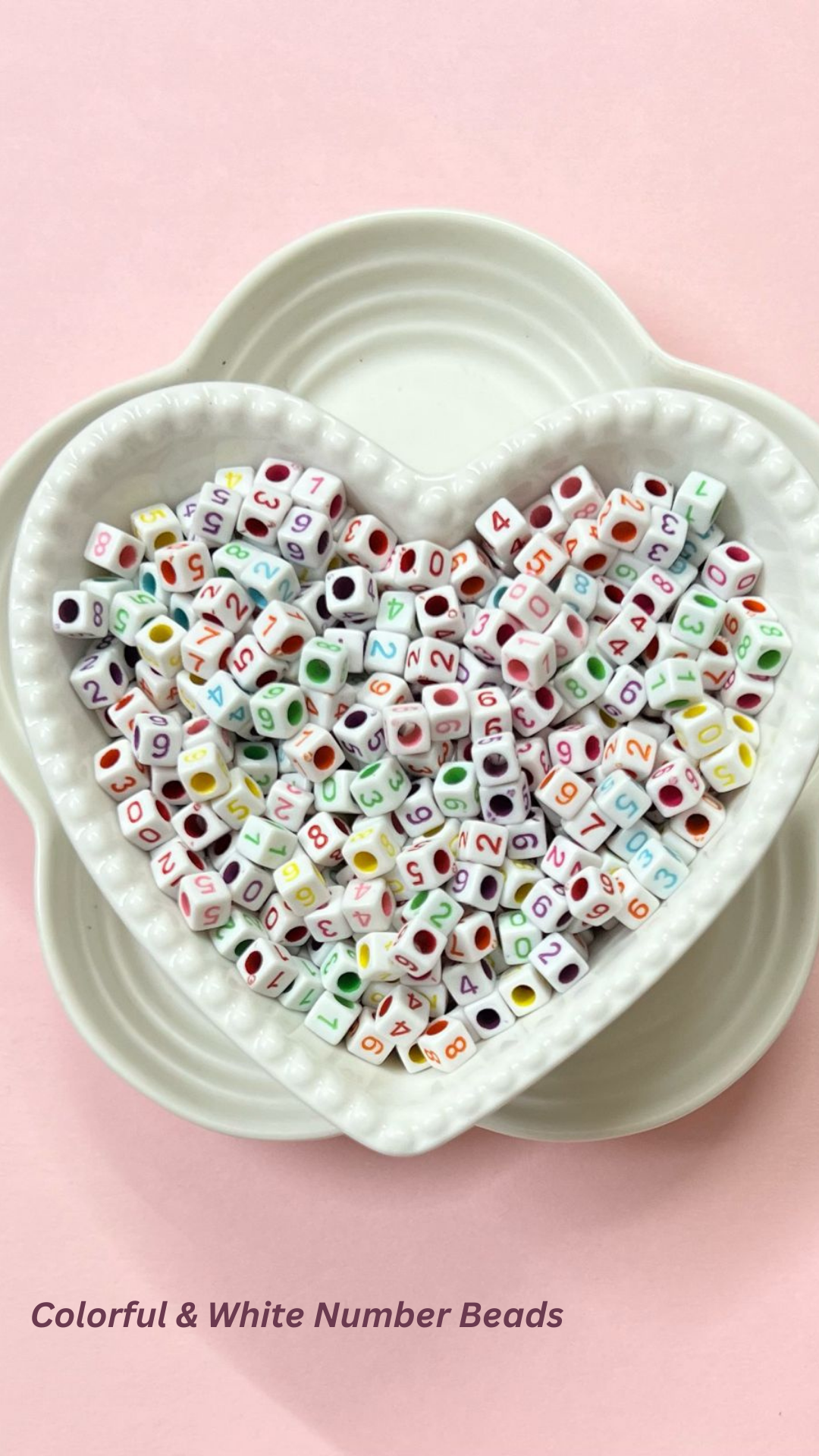 White & Colorful Number Beads