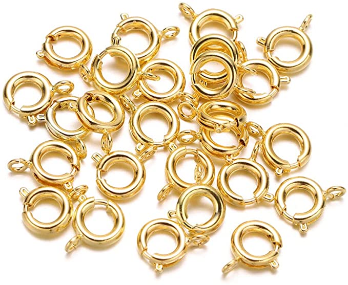 Open Spring Ring Round Clasps - Size 8mm