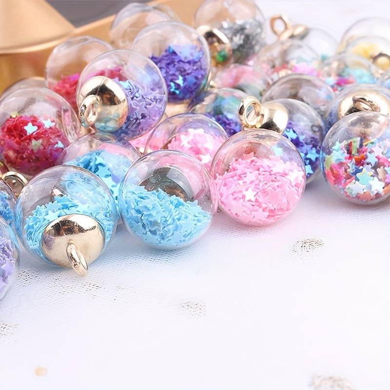 Sparkling Translucent Sequin Balls for DIY Jewellery Making