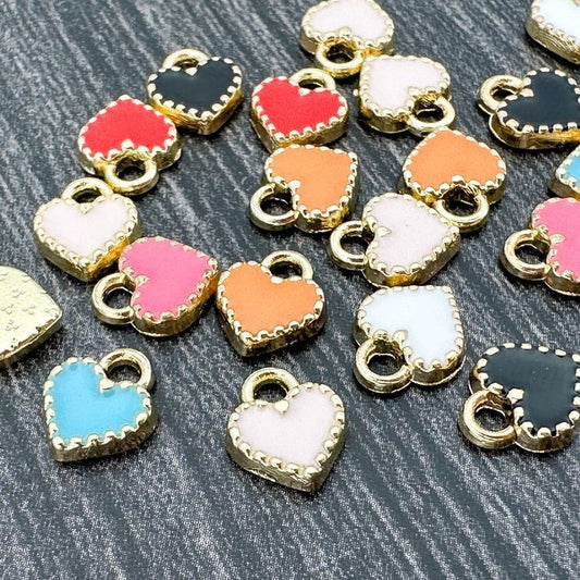 Mini Little Colorful Heart Charm