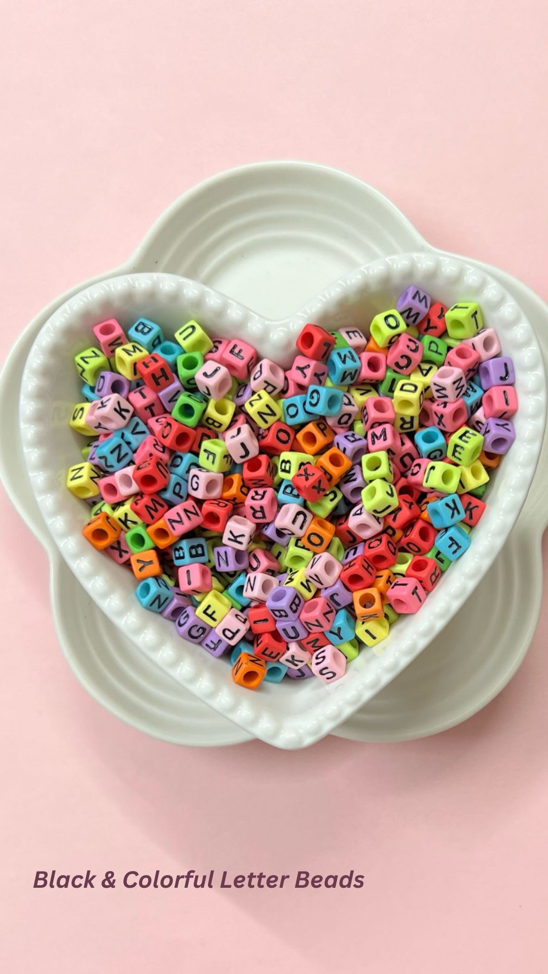 Colorful & Black Alphabet Beads