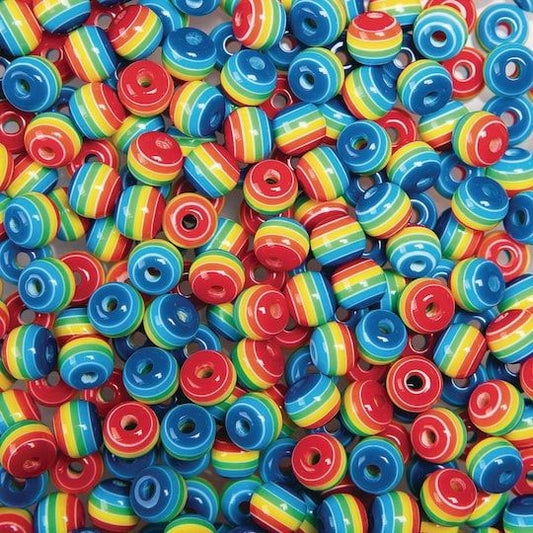 Rainbow Acrylic Beads