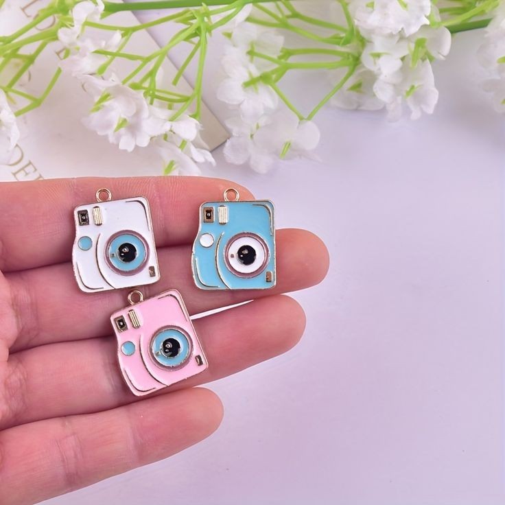 Enmael Cartoon Camera Charms