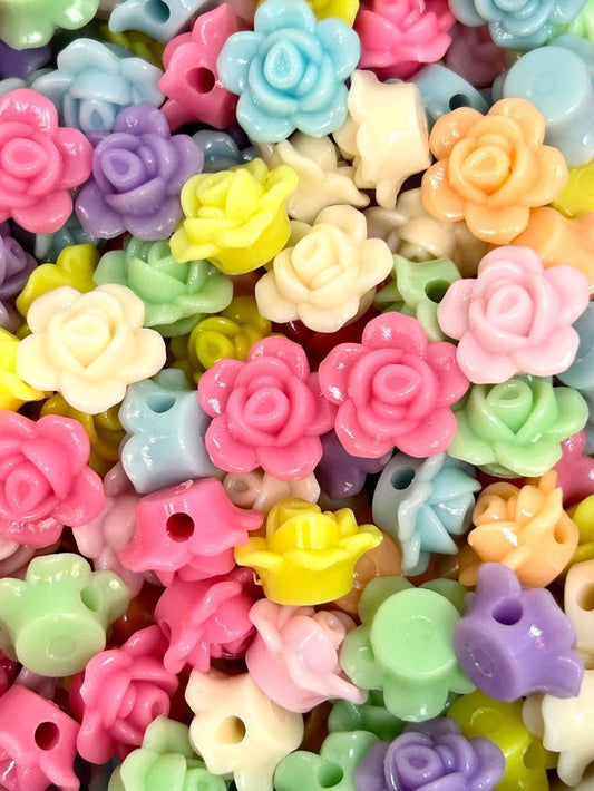 Pastel Rose Flower Beads