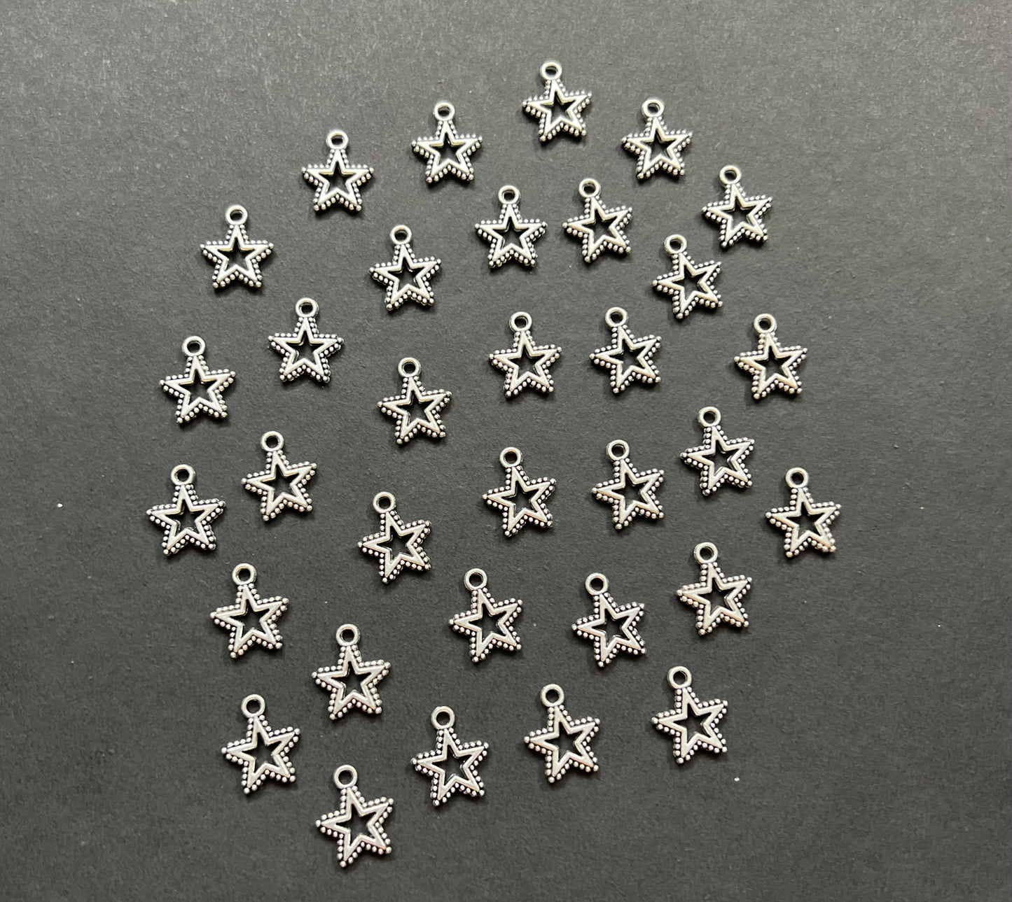 Oxidised Christmas Star Charms