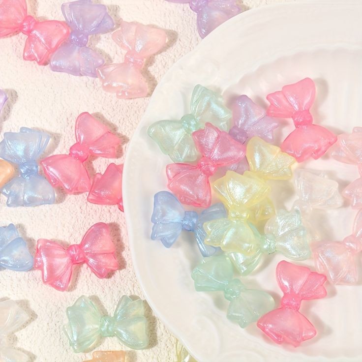 Shimmer Pastel Bow Beads