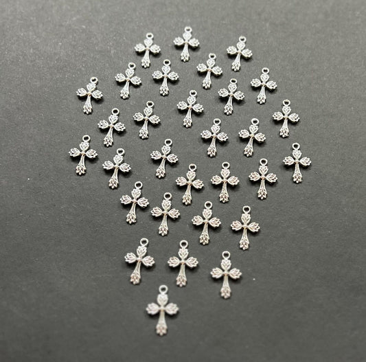 Antique Silver Cross Charms