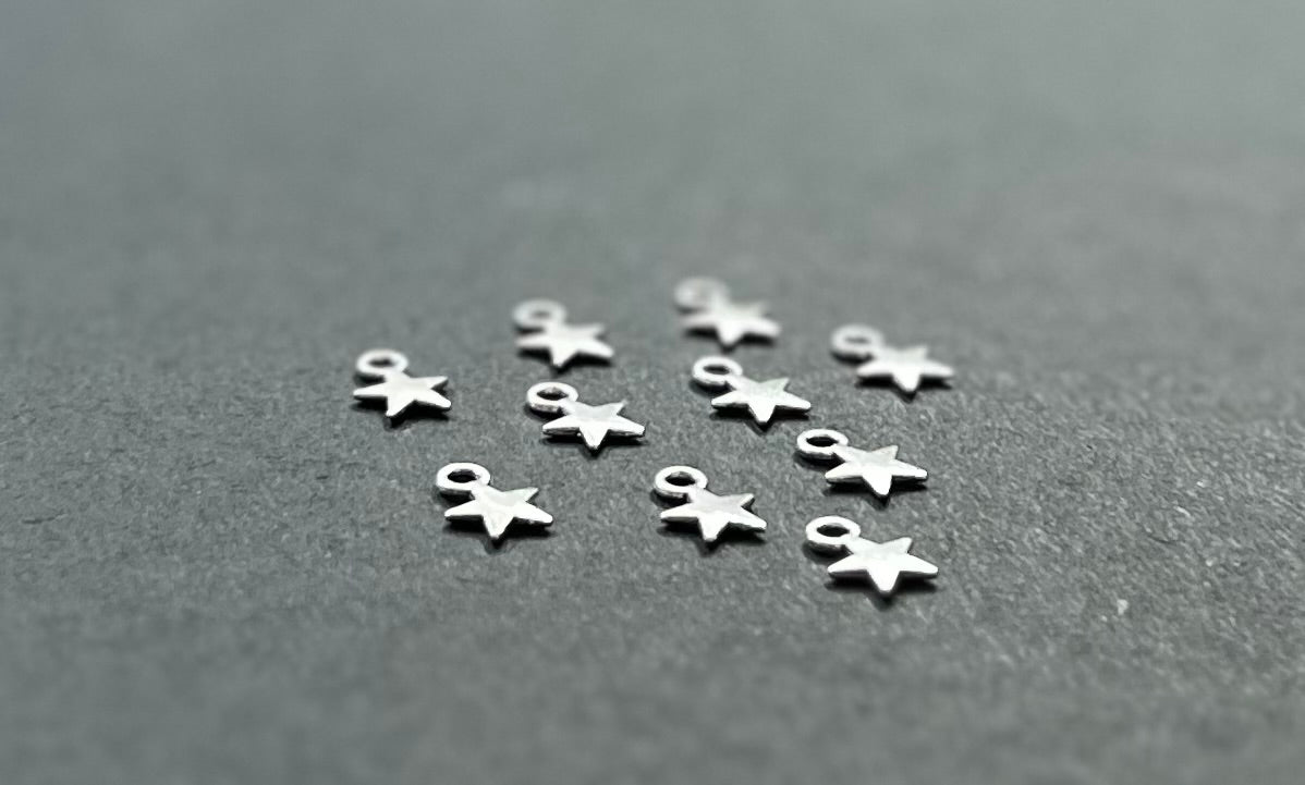 Little Silver Star Charms