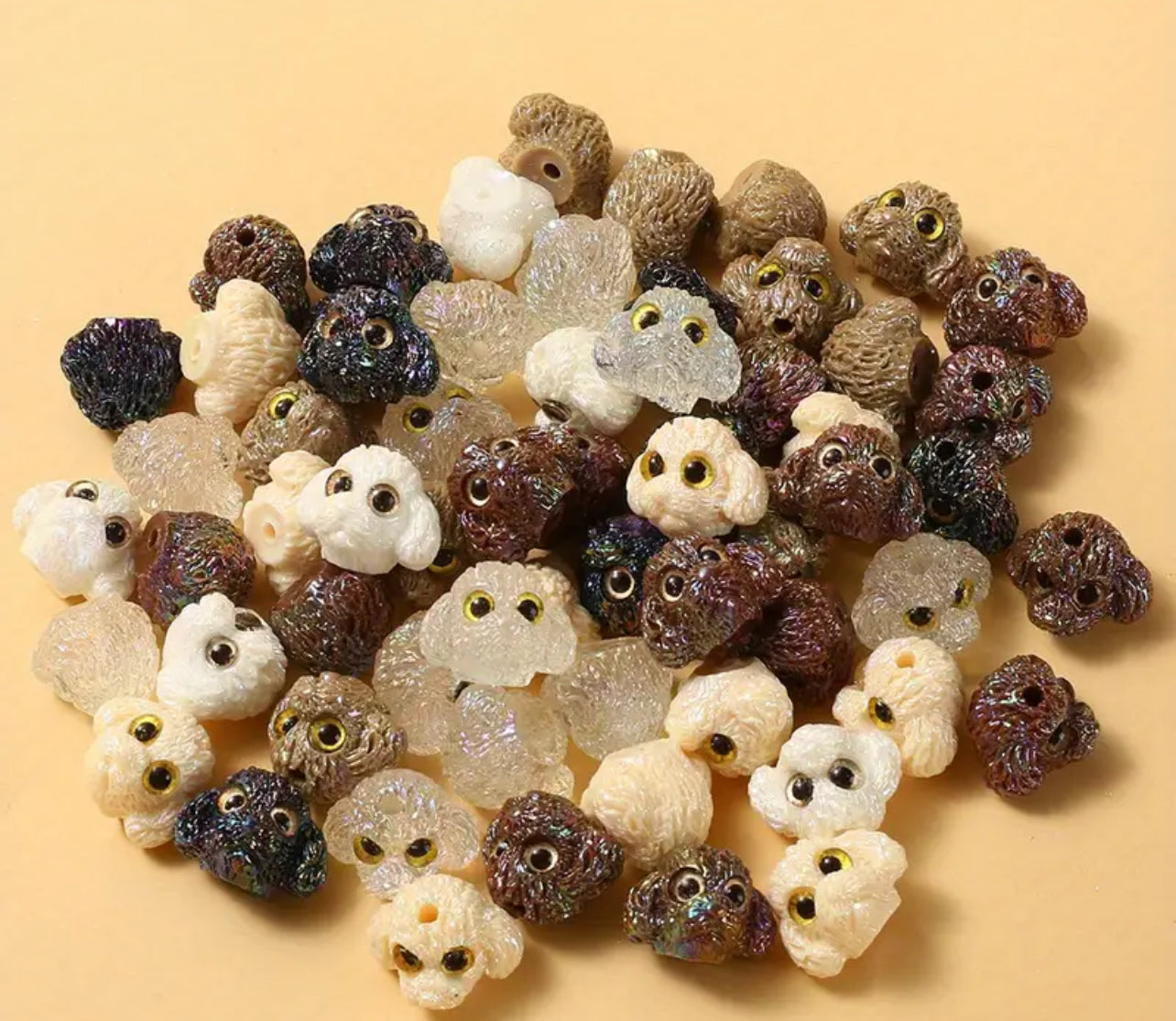 Cute Animal Puppy Acrylic Beads