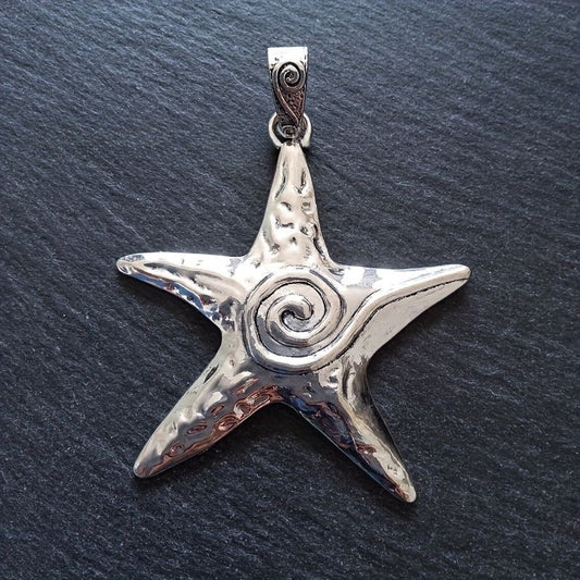 Swirl Star Silver Pendant