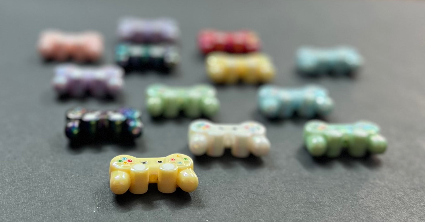 Uv Plated Acrylic Game Controller Beads - 24x38.5mm