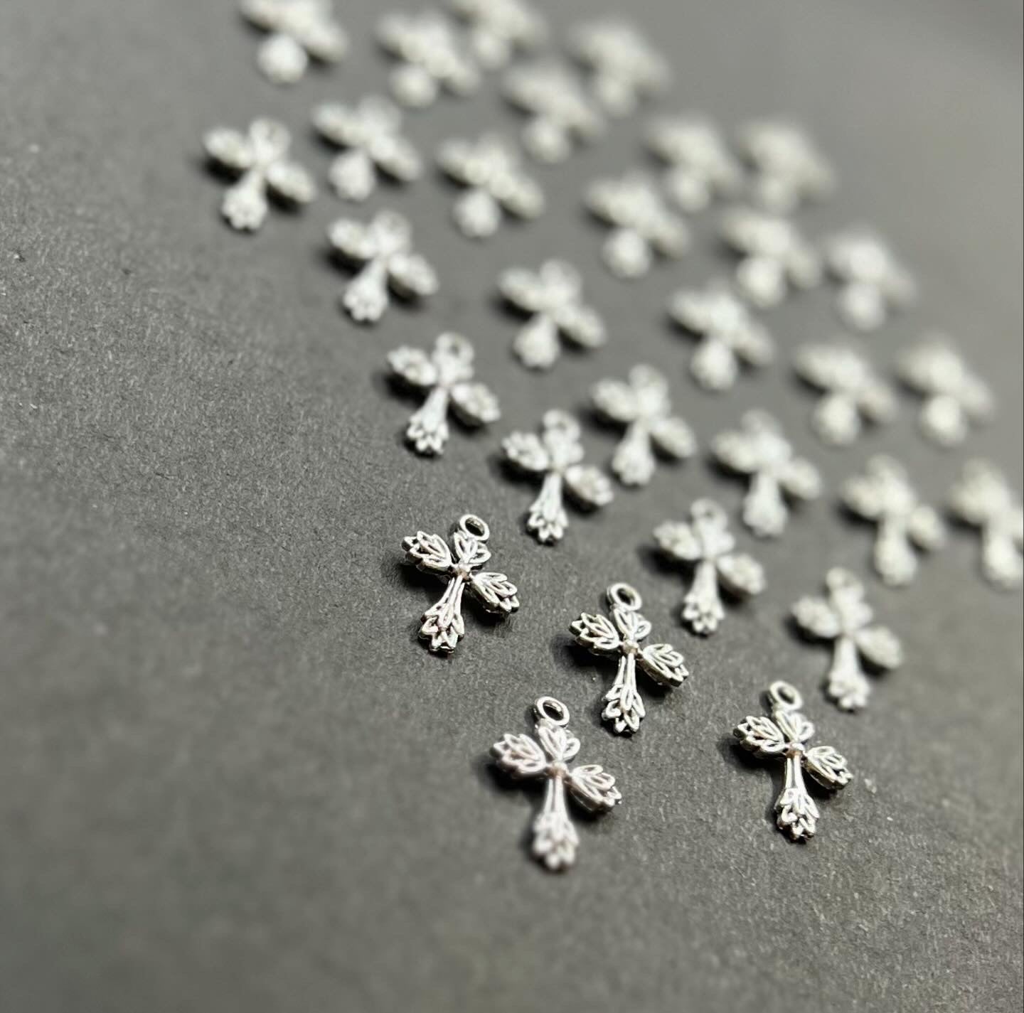 Antique Silver Cross Charms