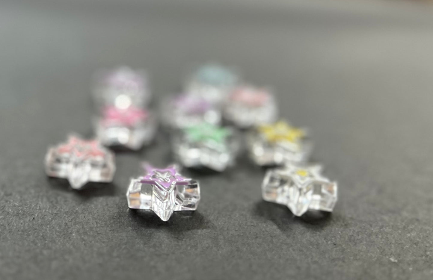 Clear Acrylic Star Beads