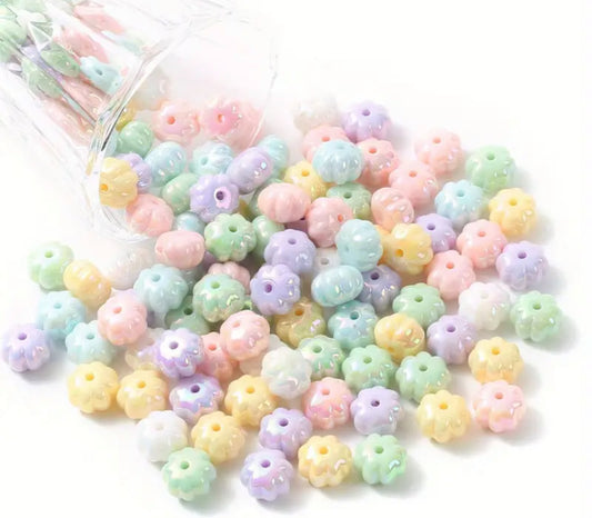 AB Color Lantern Flower Shape Acrylic Beads