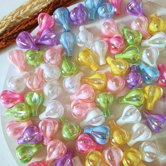 UV Plated Hot Air Balloon Acrylic Beads