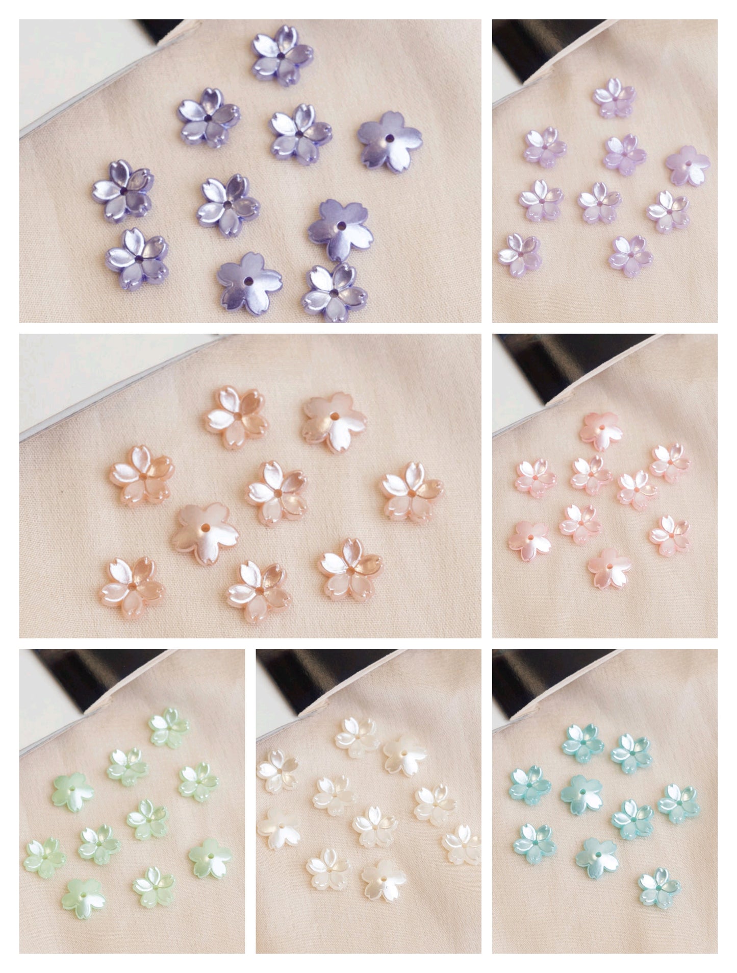 Colorful Flower Beads - 12mm