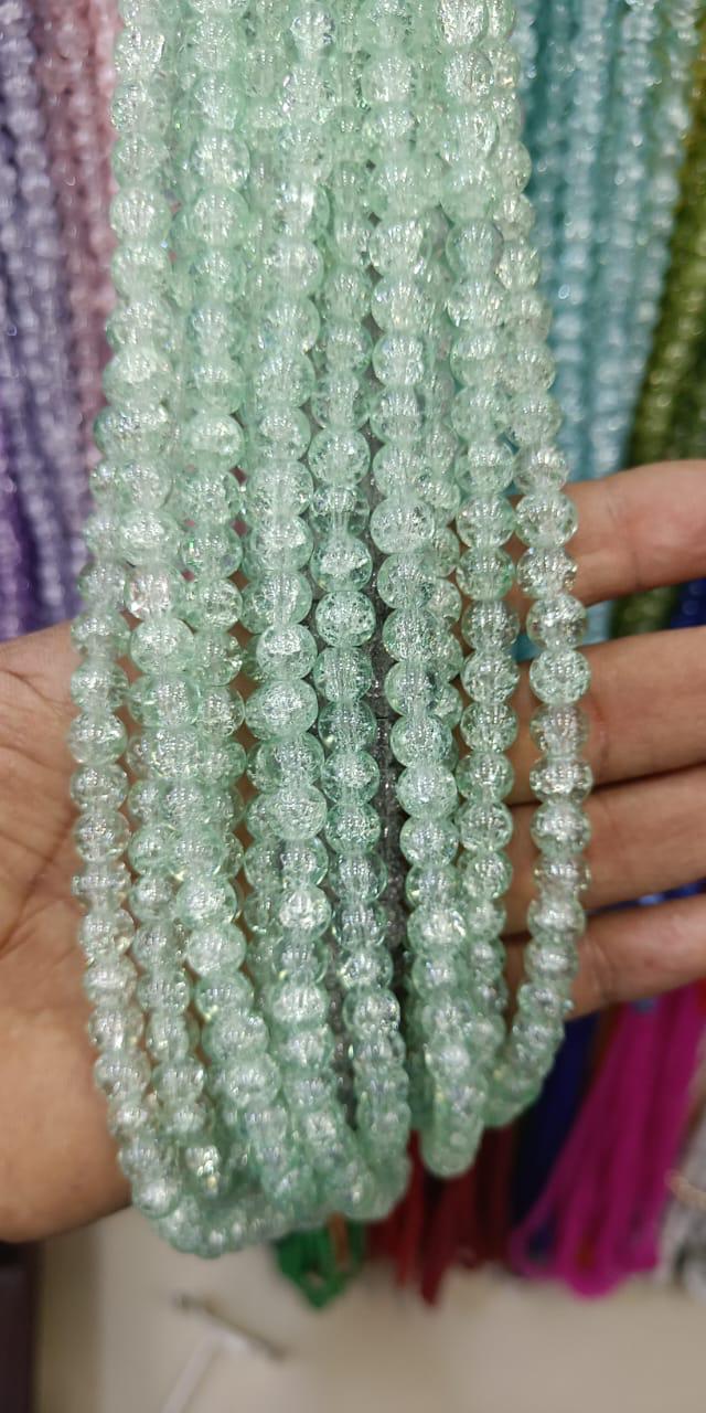 Glass Ice Crackle Beads - 8MM