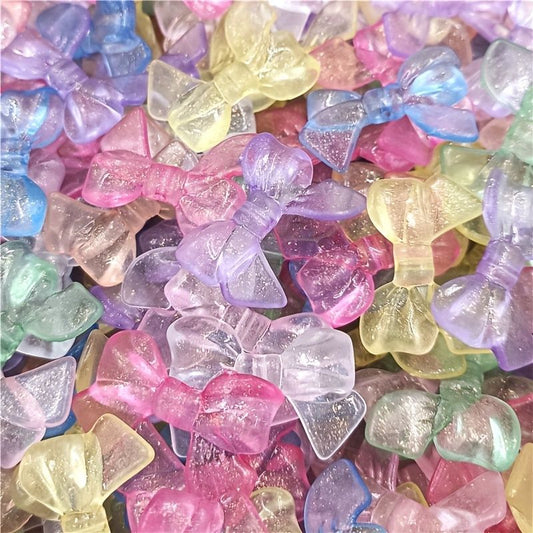 Assorted Transparent Bow Knot Beads