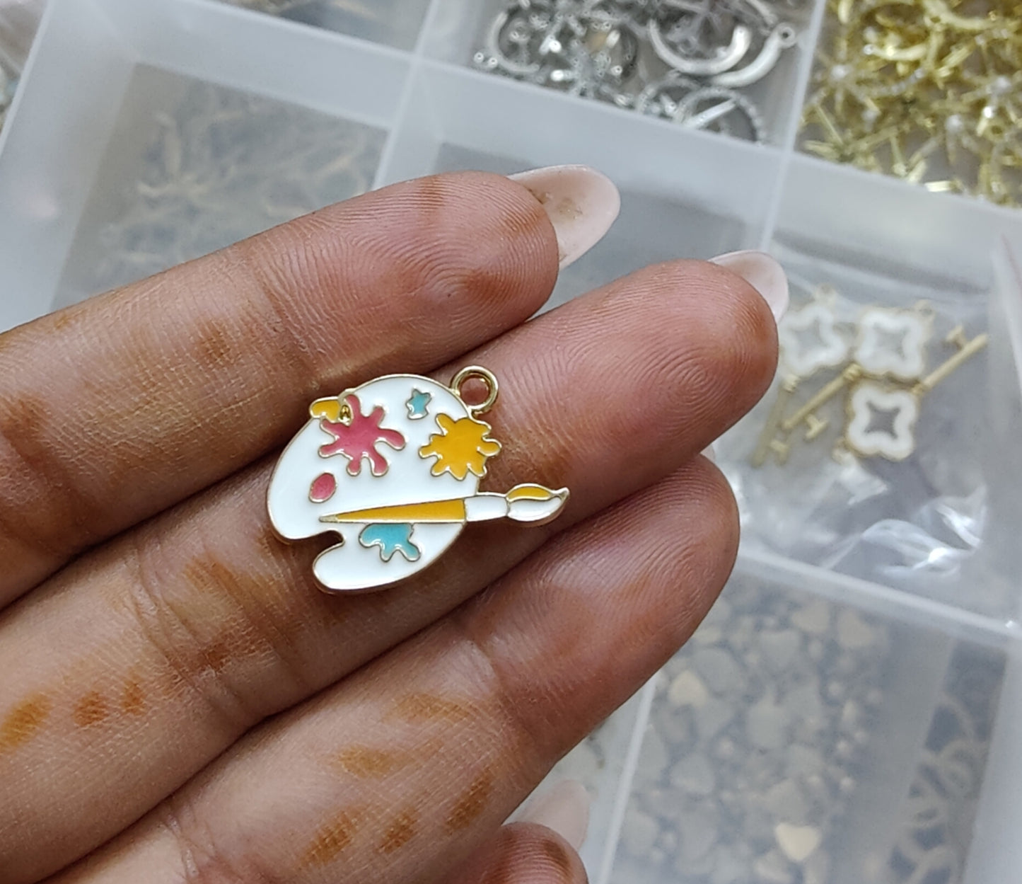 Colour Pallette Enamel Charm