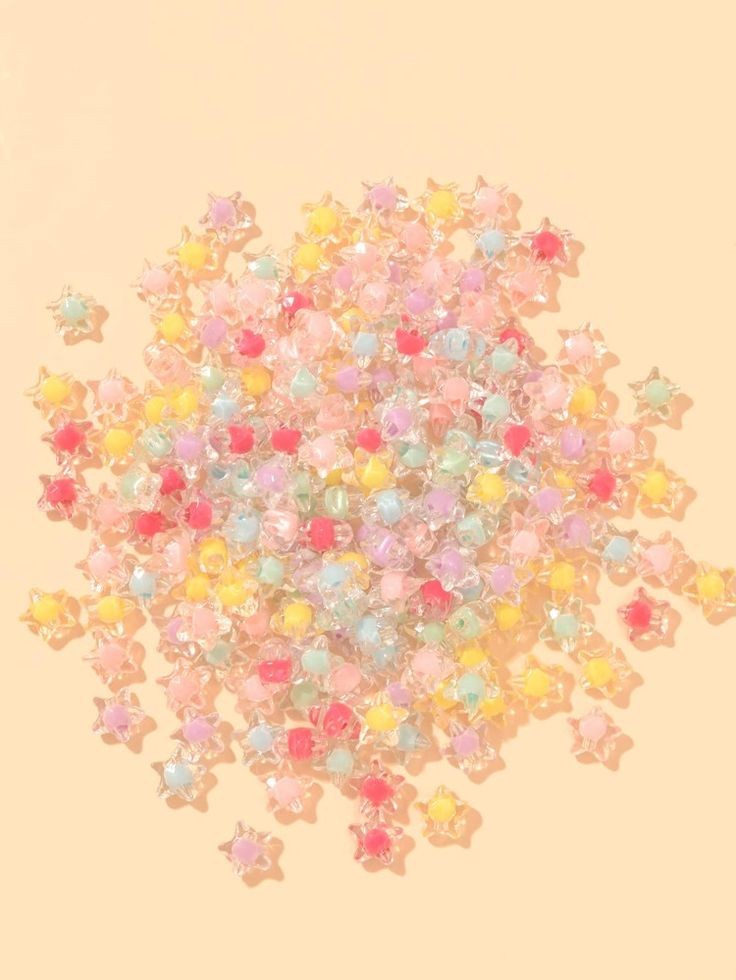 Transparent Colorful Star Beads