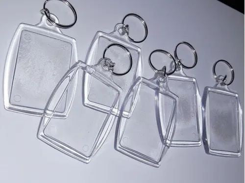 Clear Acrylic Photo Setting Key Chain