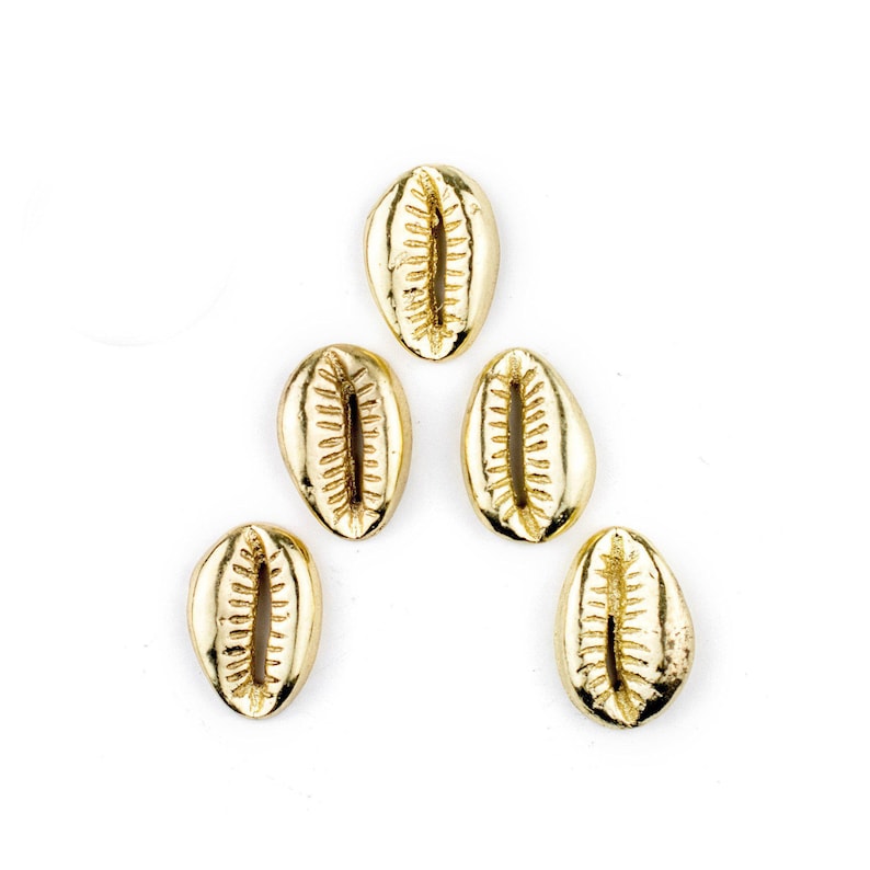 Golden Cowrie Beads CCB