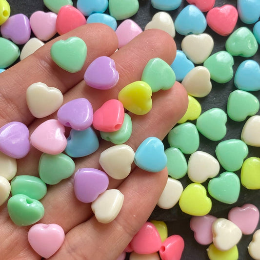 Pastel Heart Beads