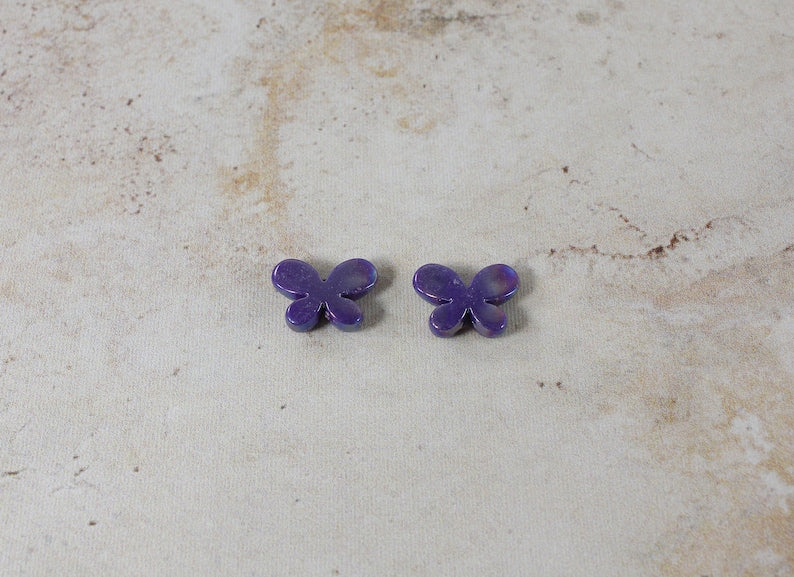 Acrylic AB Butterfly Beads